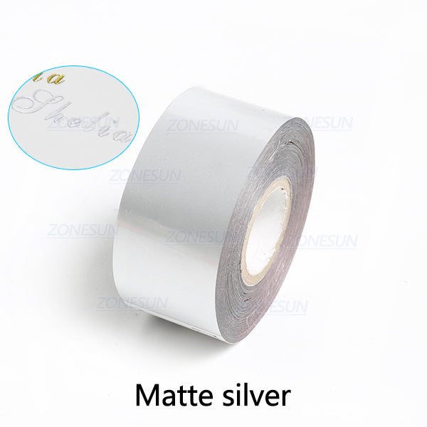 ZONESUN 3/4/5cm Hot Stamping Foil Paper - Matte Silver / 3cm - Matte Silver / 4cm - Matte Silver / 5cm