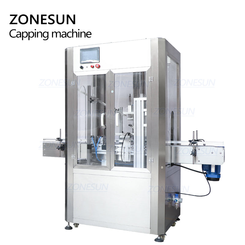 ZONESUN Custom Full Automatic Capping Machine With Dust Cover Capper Press