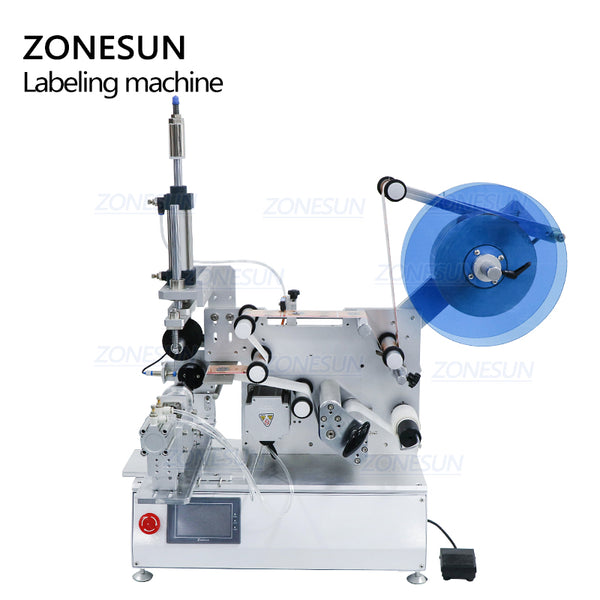 ZONESUN ZS-TB805 Semi Automatic Oval Irregular Bottle Labeling Machine