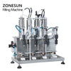 ZONESUN ZS-YTZL500 Semi-automatic Filling Machine 4 Nozzles Vacuum Liquid Perfume Enolmatic Bottle Filler
