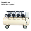 ZONESUN ZS-AC160L Powerful Pure Copper Piston Type Mute Oil-Free Air Compressor