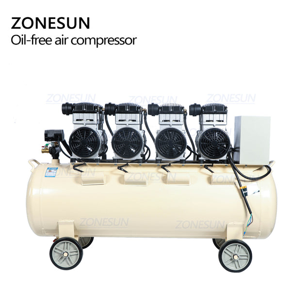ZONESUN ZS-AC160L Powerful Pure Copper Piston Type Mute Oil-Free Air Compressor