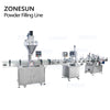 ZONESUN Powder Filling Capping Round Bottle Labeling Production Line