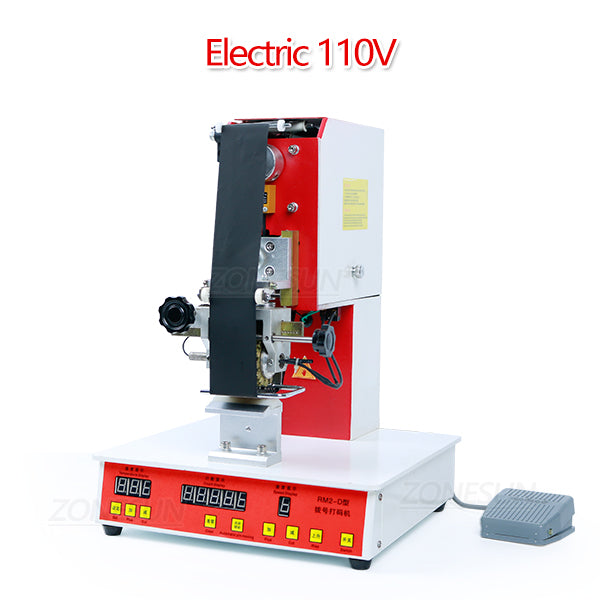 ZONESUN ZY-RM2-D Rolling Ribbon Dialing Date Printing Machine - Electric / 110V