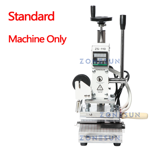 ZONESUN ZS-110 10x13cm Slidable Workbench Hot Stamping Machine - Aluminum Plate / Standard Machine / 110V - Aluminum Plate / Standard Machine / 220V