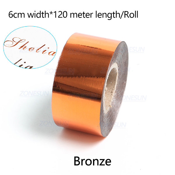ZONESUN 6cm Hot Stamping Foil Paper - Bronze