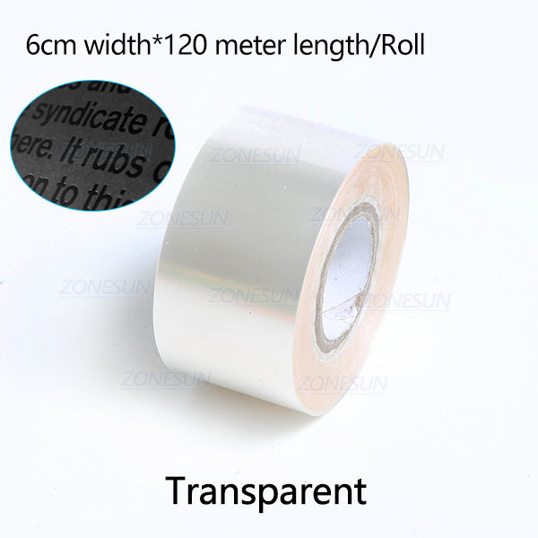 ZONESUN 6cm Hot Stamping Foil Paper - Transparent