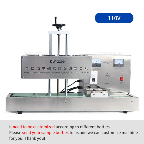 ZONESUN ZS-FK2200 Automatic Aluminum Foil Sealing Machine - 110V