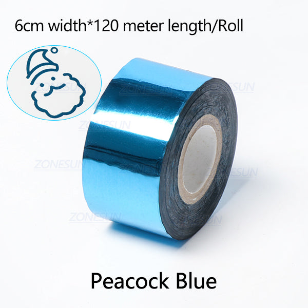 ZONESUN 6cm Hot Stamping Foil Paper - Peacock Blue