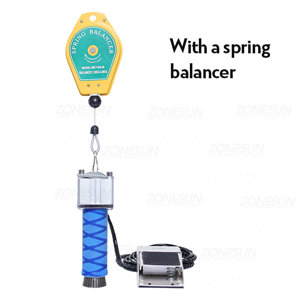 ZONESUN ZS-YGP1 Manual Pneumatic Perfume Capping Machine - With a balancer / 13mm - With a balancer / 15mm - With a balancer / 17mm - With a balancer / 20mm
