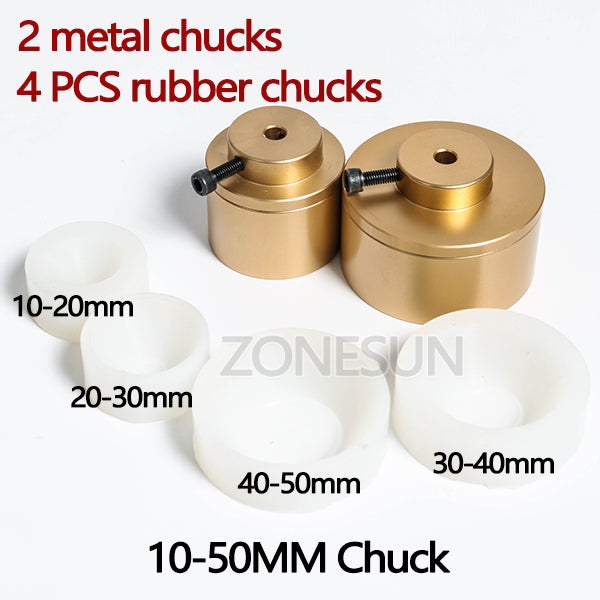 ZONESUN Electric Pneumatic Manual Capping Machine And Accessories - 10-50mm Chucks