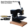 ZONESUN Manual Hot Stamping Machine With Positioning Slider - BEECH WOOD BASE / letter & stamp 2 holders / 110V - BEECH WOOD BASE / letter & stamp 2 holders / 220V