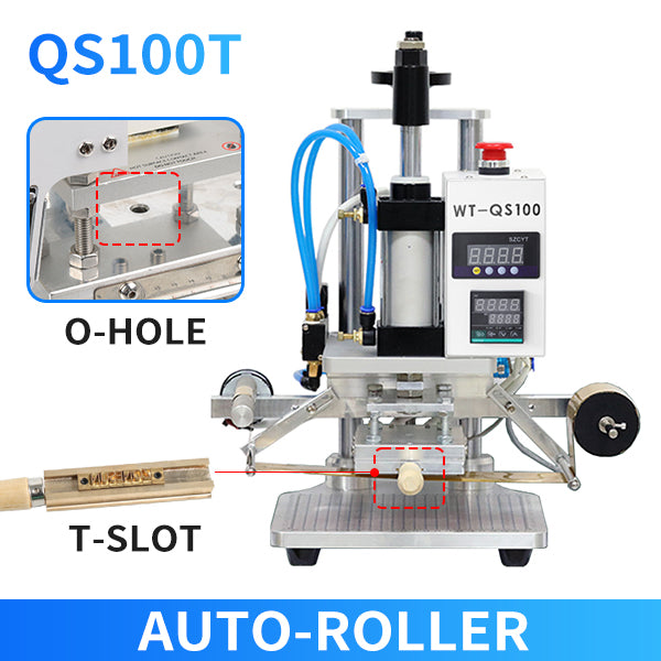 ZONESUN ZS-QS100 Pneumatic Hot Stamping Machine - QS100T / 5*7cm / 110V - QS100T / 5*7cm / 220V - QS100T / 8*10cm / 110V - QS100T / 8*10cm / 220V - QS100T / 10*13cm / 110V - QS100T / 10*13cm / 220V