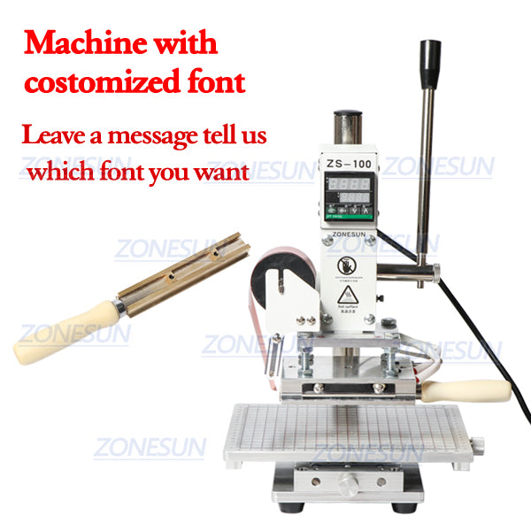 ZONESUN ZS-100C 10x13cm Hot Stamping Machine - Machine with CF / 110V - Machine with CF / 220V