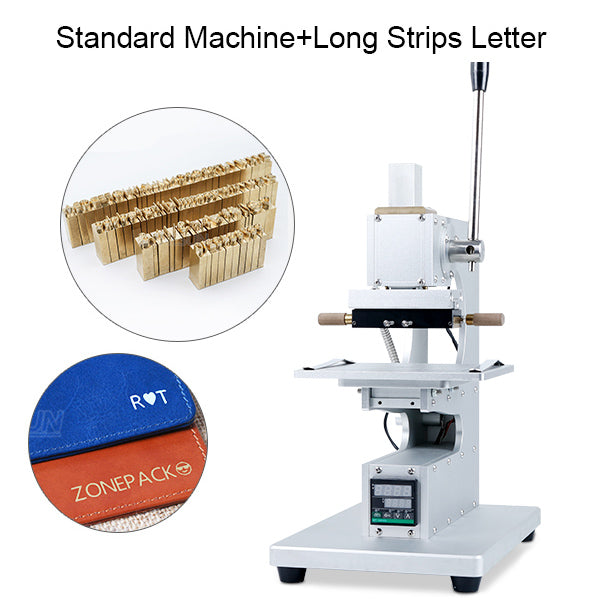 ZONESUN WT-90XTS Manual Hot Foil Stamping Machine With Infrared Locator - Machine With Long Strips Letter / White / 110V - Machine With Long Strips Letter / White / 220V