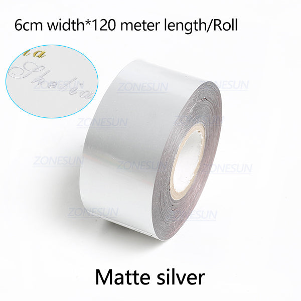 ZONESUN 6cm Hot Stamping Foil Paper - Matt Silver