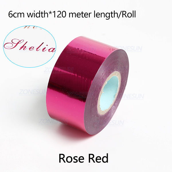 ZONESUN 6cm Hot Stamping Foil Paper - Rose Red