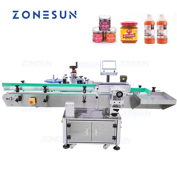 ZONESUN XL-T821 Automatic Vertical Round Surface Labeling Machine With Date Coder