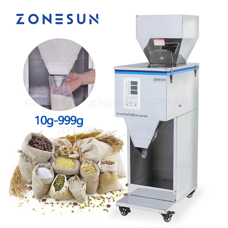 ZONESUN 10-999g Granular Powder Weighing Filling Machine