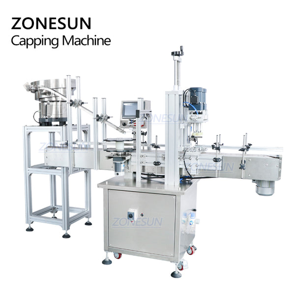 ZONESUN ZS-XG16V 18-70mm Automatic Capping Machine With Vibratory Cap Feeder