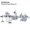 ZONESUN ZS-FAL180C8 Desktop Paste 2 Nozzles Filling Capping and Labeling Machine