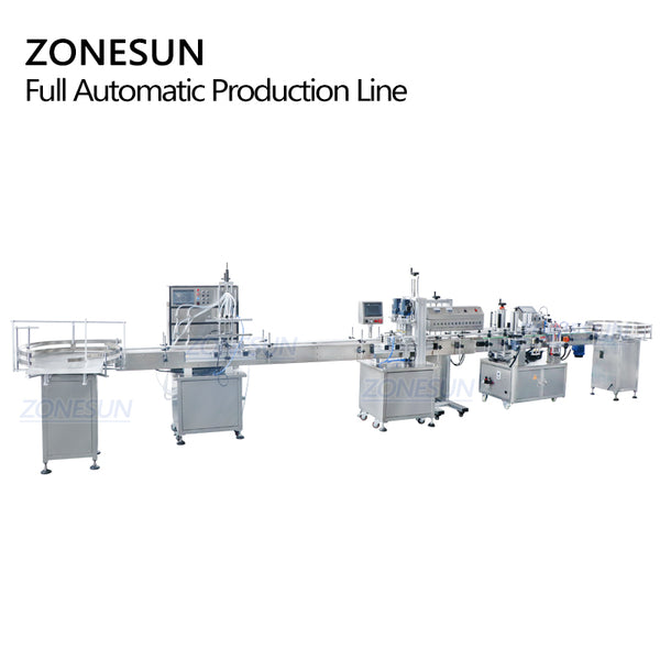 ZONESUN Liquid Filling Capping And Labeling Line With Induction Sealing Production Line