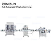 ZONESUN 4 Heads Servo Liquid Filling Capping Round Bottle Labeling Machine