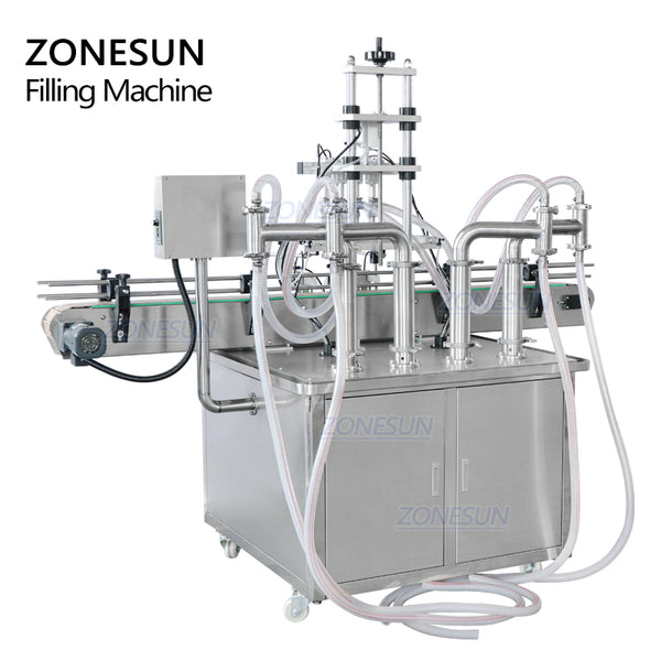 ZONESUN ZS-YT4T-4Y Custom 4 Heads Liquid Filling Machine