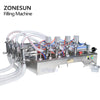ZONESUN 4 Head Pneumatic Liquid Filling Machine Piston Filler