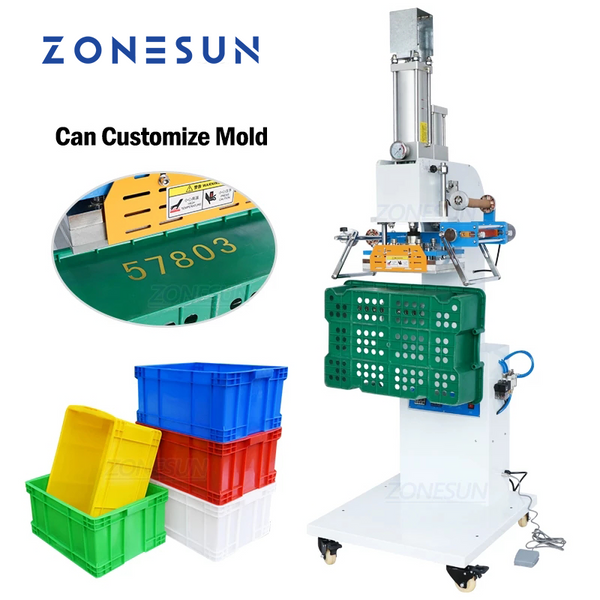 Máquina neumática de estampado de cajas de plástico ZONESUN ZY-819SK