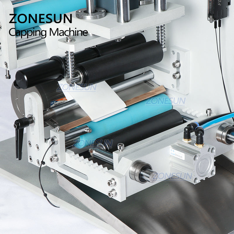 ZONESUN ZS-TB100 Semi Automatic Round Bottle Single Double Sides Labeling Machine