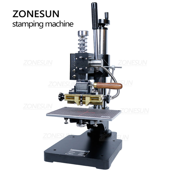 ZONESUN ZS-890H Pneumatic Hot Foil Stamping Machine For Custom Logo Leather  Wood Burning