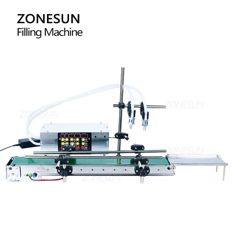 ZONESUN ZS-DPYT200 5-500ml 2 Nozzles Diaphragm Pump Liquid Filling Machine