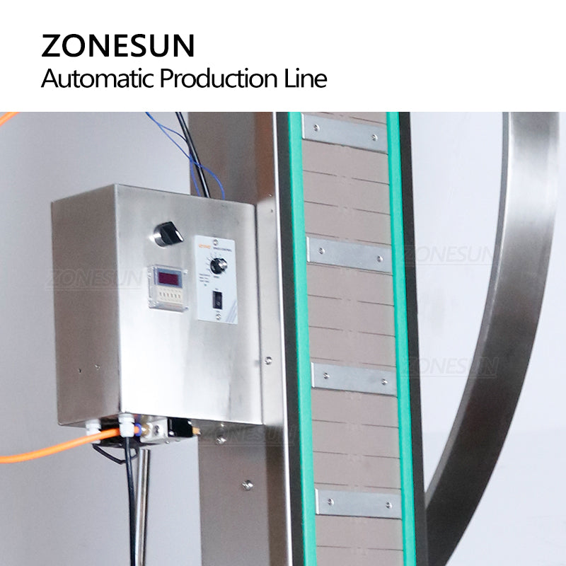 ZONESUN ZS-FAL180X3 Máquina automática de etiquetagem de garrafas redondas para enchimento de pasta com alimentador de tampas 