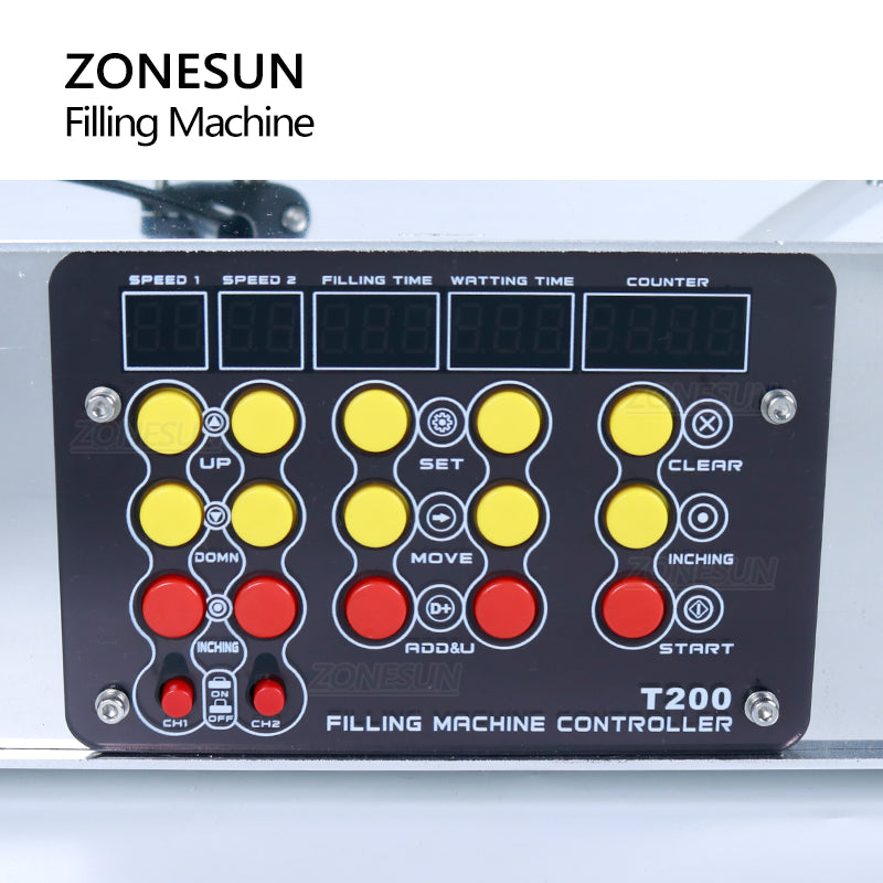 ZONESUN ZS-DPYT200 5-500ml 2 Nozzles Diaphragm Pump Liquid Filling Machine