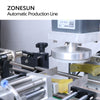 ZONESUN ZS-FAL180X3 Automatic Paste Filling Capping Round Bottle Labeling Machine With Cap Feeder