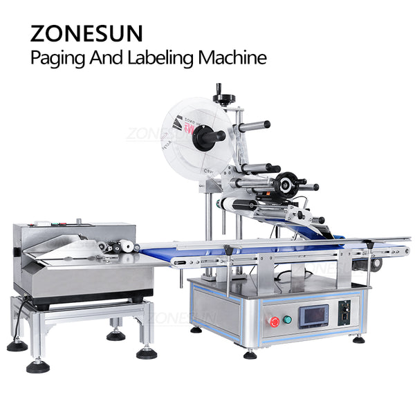 ZONESUN ZS-TB180PBF Automatic Flat Paper Paging And Labeling Machine