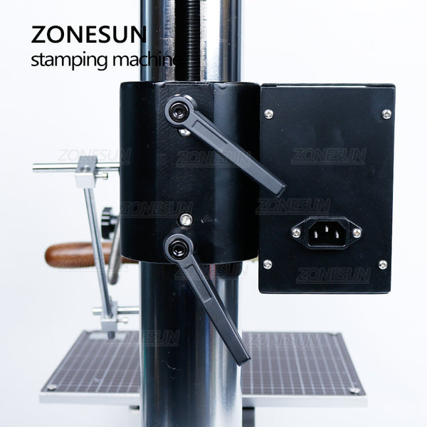 ZONESUN Leather Stamping Machine Cold Pressing Machine Embossing Repeating  Pattern For Leather Belt Guitar Straps Logo Embosser