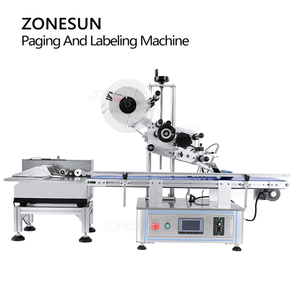 ZONESUN ZS-TB180PBF Automatic Flat Paper Paging And Labeling Machine