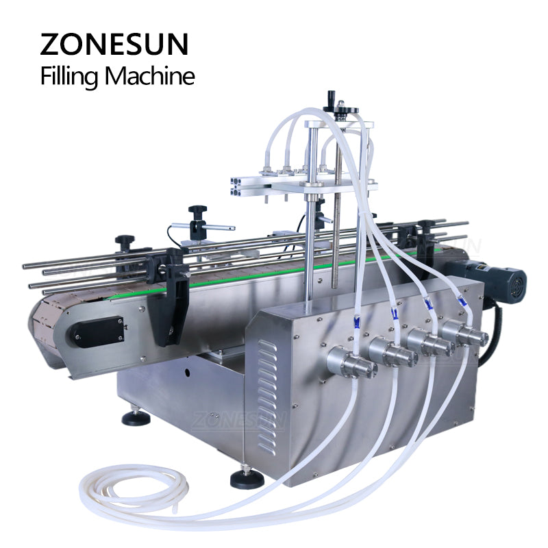 ZONESUN ZS-DTMP4C Desktop 4 Nozzles Magentic Pump Liquid Filling Machine