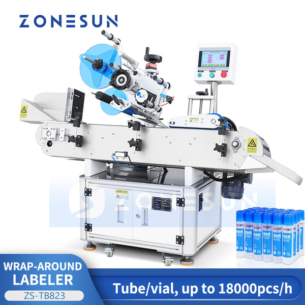 ZONESUN ZS-TB823 Automatic Round Bottle Wrap Around Labeling Machine