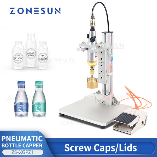 ZONESUN ZS-XGPZ1 Pneumatic Tabletop Bottle Capping Machine for Round C