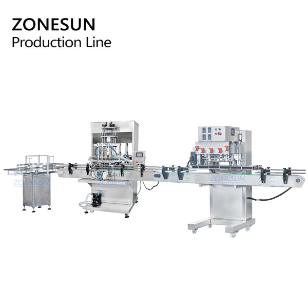 ZONESUN ZS-FAL180P5 Small Bottle 4 Nozzles Liquid Filling And Capping Machine