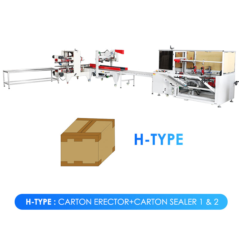 ZONESUN ZS-CSPM1 Automatic Carton Sealing Production Line - H-type / 110V - H-type / 220V