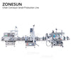 ZONESUN Small Automatic Pneumatic Filling Capping And Flat Labeling  Production Line