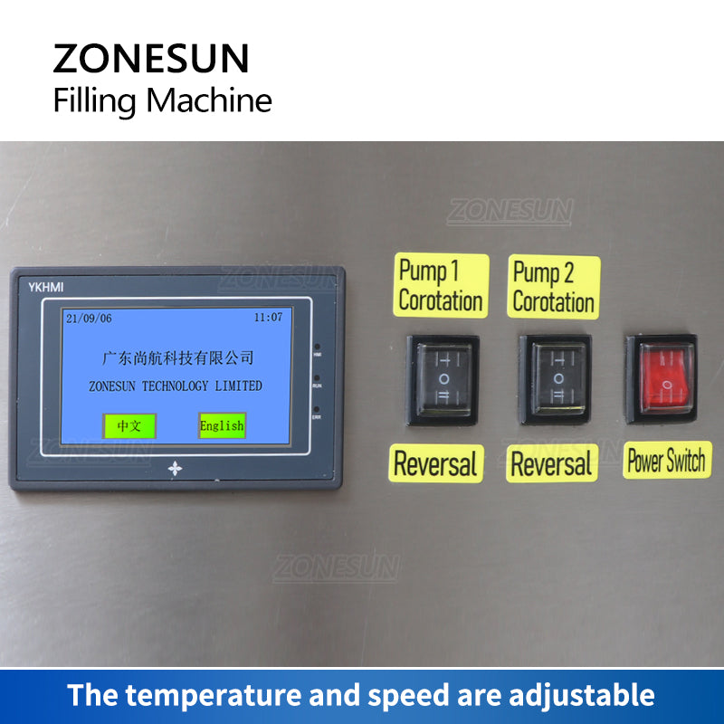 ZONESUN ZS-GTCD2A Heat Resistant Gear Pump Wax Liquid Filling Machine