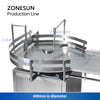 ZONESUN ZS-FAL180D6 4 Nozzles Magnetic Pump Liquid Filling Cap Screwing Round Bottle Labeling Production Line
