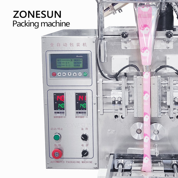 ZONESUN ZS-SLFK80 Pneumatic Powder Filling And 3-side/4-side/Back Sealing Machine