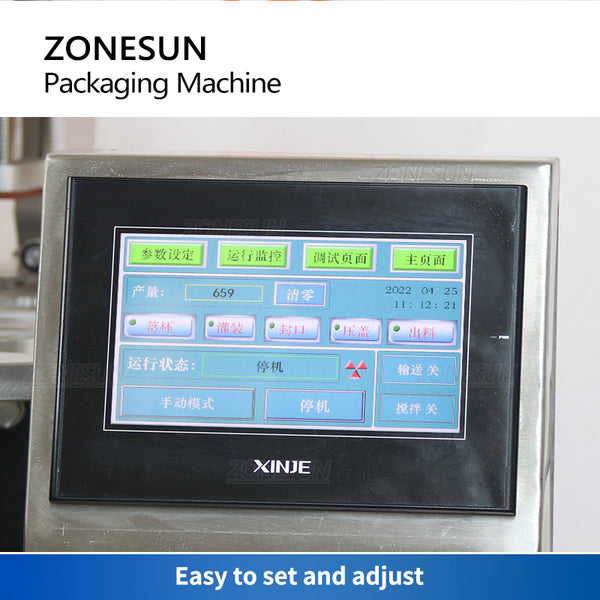 ZONESUN ZS-FS600 Automatic Cup Ice Cream Packaging Machine Paste Filling Sealing Machine