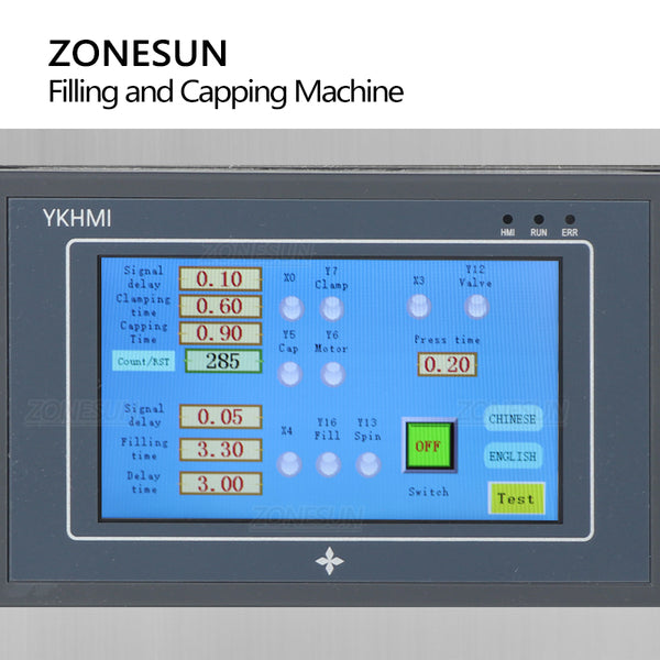 ZONESUN ZS-AFC1P Automatic Peristaltic Pump Liquid Filling Capping Machine